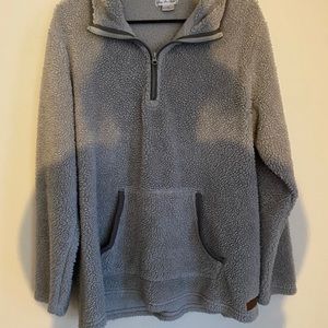 Quarter zip fluffy sweater